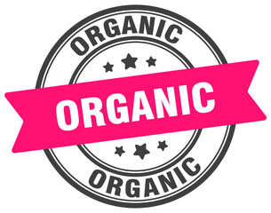organic stamp. organic label on transparent background. round sign