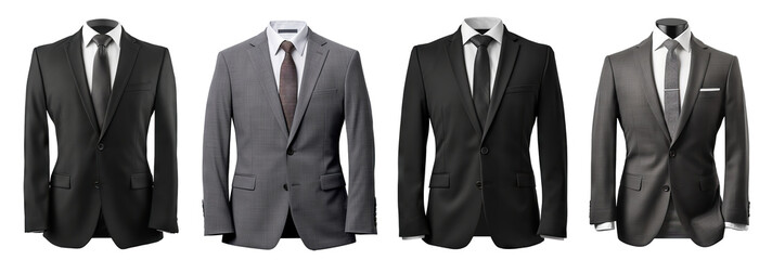 Set of stylish business suits cut out - obrazy, fototapety, plakaty