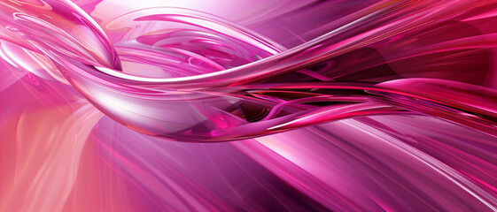 Abstract magenta wavy and curvy tones background business banner. 3D modern soft design concept.