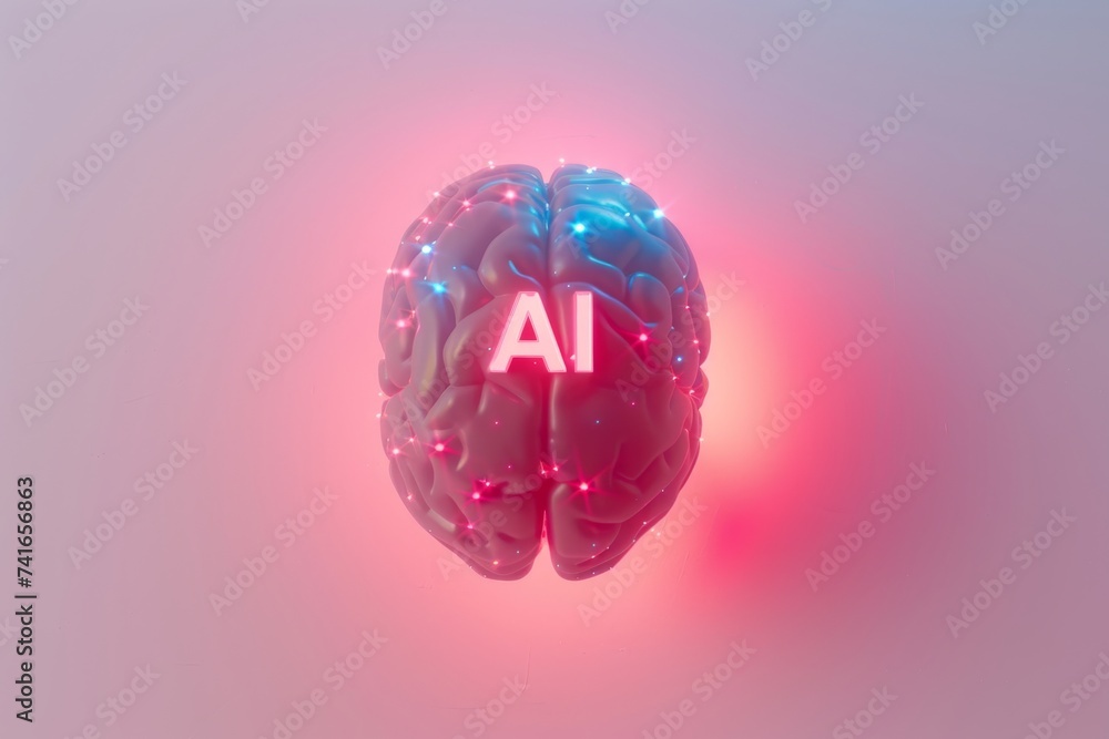 Aufkleber ai brain chip bios/uefi firmware. artificial intelligence brain transmitter mind mental illness axon