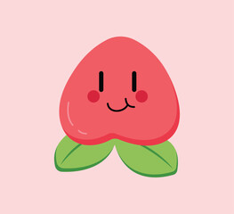 Cute Cartoon Fruit character Vector Art. Simple and fun design for kids