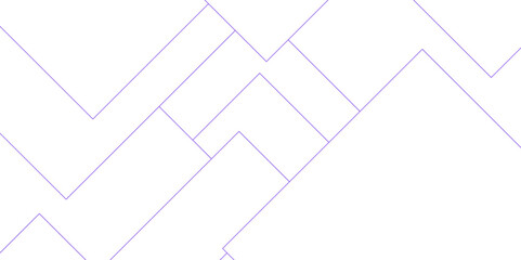 Abstract purple and white blueprint background architecture and technology bright lines. Geometric squares with digital connection of lines. White transparent material in triangle design
