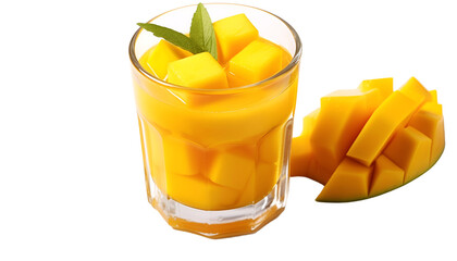 a glass of mango juice PNG 