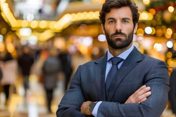 Fototapeta premium business executive in a sleek office environment