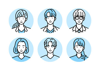 医療スタッフのアイコンセット