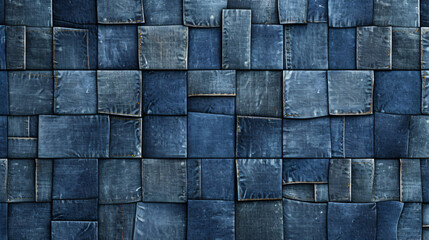 Denim Fabric Textures Seamless Pattern: 2D Vector