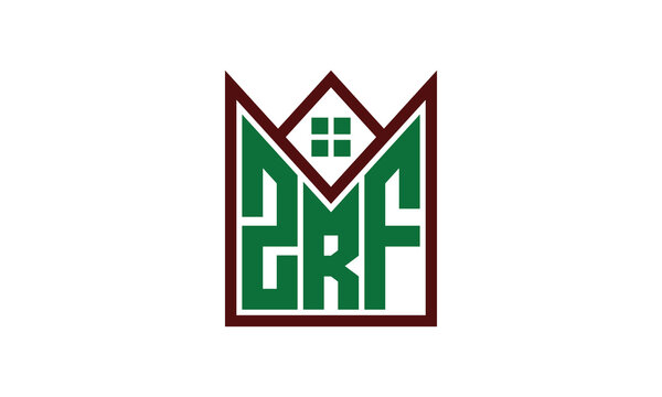 ZRF initial letter real estate builders logo design vector. construction ,housing, home marker, property, building, apartment, flat, compartment, business, corporate, house rent, rental, commercial