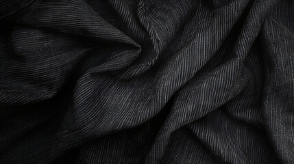 Denim Fabric Black Textures Seamless Pattern