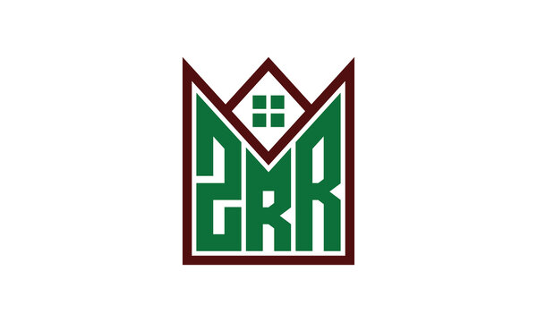 ZRR initial letter real estate builders logo design vector. construction ,housing, home marker, property, building, apartment, flat, compartment, business, corporate, house rent, rental, commercial