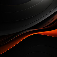 Illustration, straight, clear, beautiful continuous linear dark red lines, unusual curves, on a black background, wallpaper design, nice colors.