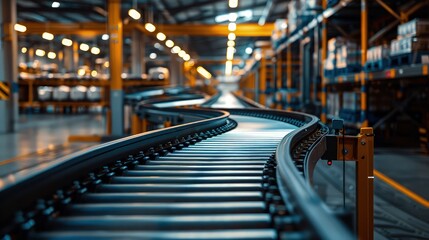 Automated Logistics. Capturing Conveyor Belt Efficiency in Action