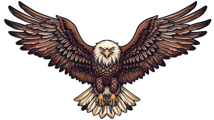 Eagle tattoo illustration vector. isolated white