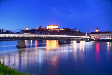Obraz premium Abend an der Drau in Ptuj