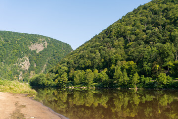 Delaware Water Gap is a water gap between New Jersey and Pennsylvania where the Delaware River cuts...