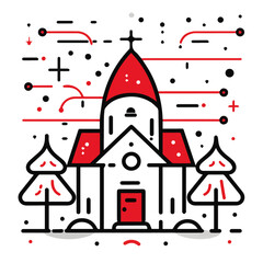 outline icon of Christmas Day