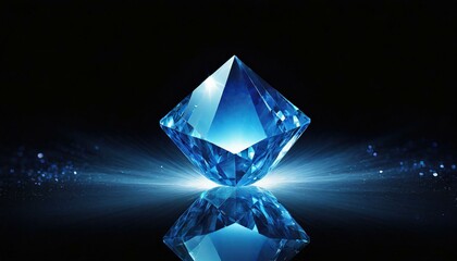 Beautiful blue Dimond dispersion the light. Dimond dispersion glass objects