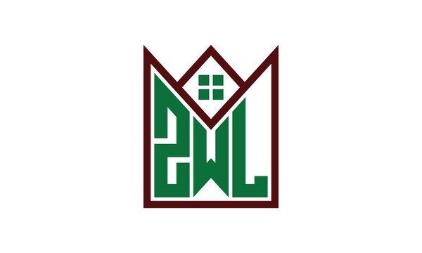 ZWL initial letter real estate builders logo design vector. construction ,housing, home marker, property, building, apartment, flat, compartment, business, corporate, house rent, rental, commercial