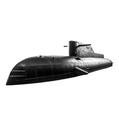 Submarine isolated on transparent and white background. Ideal for use in advertising. Generative ai - obrazy, fototapety, plakaty