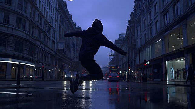 street performer showing talent