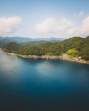 Aerial shot of famous Ine Fisherman's village, Kyoto Prefecture, Japan.