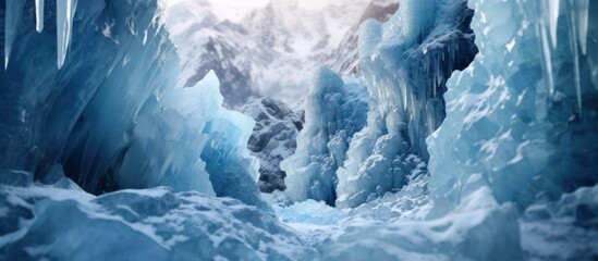 Fototapeta na wymiar the stunning crystalline ice