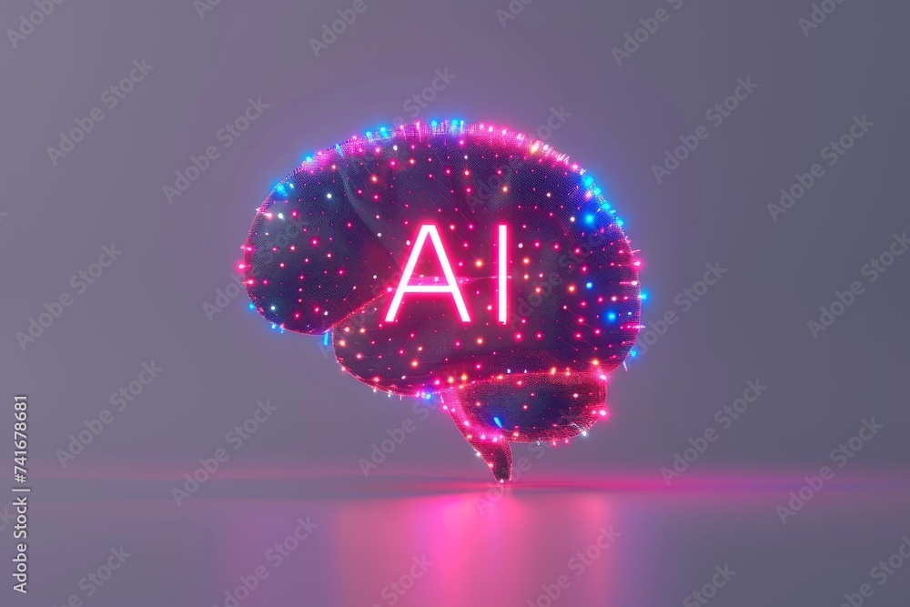 Poster ai brain chip free electron laser. artificial intelligence microservice architecture mind brain comp