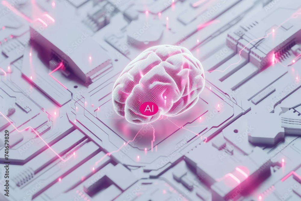 Poster ai brain chip hippocampal formation. artificial intelligence ltp mind quantum resistant cryptography