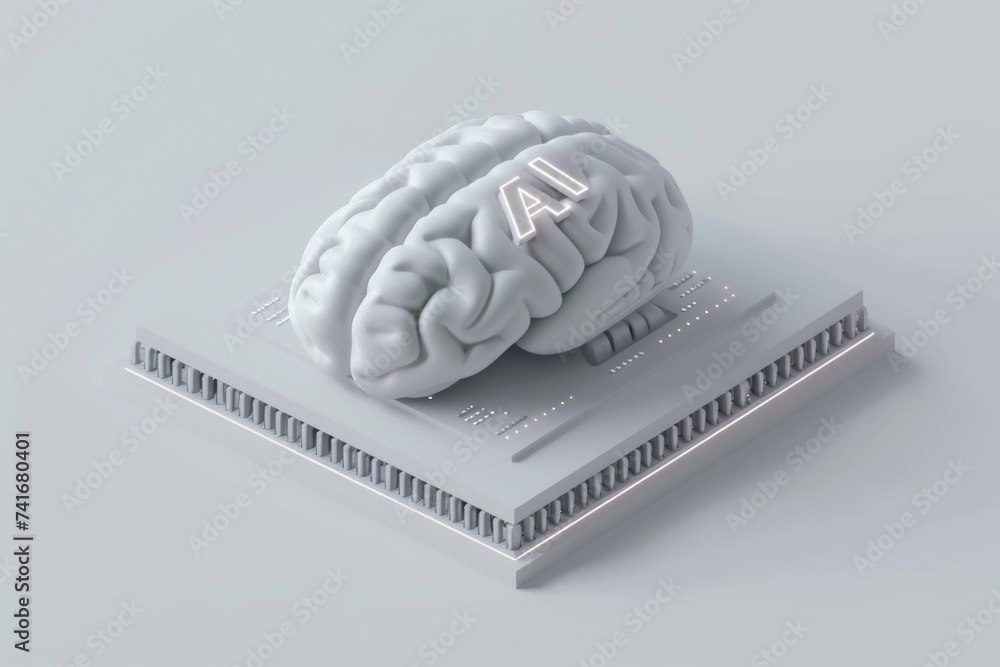 Poster ai brain chip informatics compliance. artificial intelligence nebulizers mind axon degeneration diso