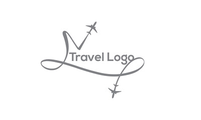 Letter N with Airplane Logo Design. Suitable for Tour and Travel, Start-up, Logistic, and Business Logo Template