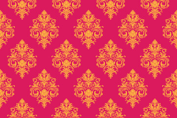 Ethnic Pattern. Ethnic India seamless pattern design oriental style. Damask India Motif.