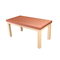 3D Wooden Table Illustration