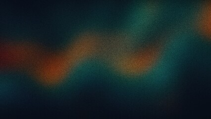 Striking Party Flyer Design: Grainy Gradients of Fiery Orange and Soothing Teal on Black Background