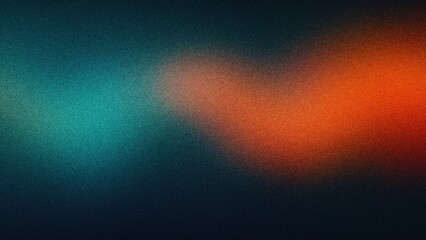 Dynamic Grainy Gradients of Orange and Teal: Evoking Dance Excitement Against Darkness for Event Promotion