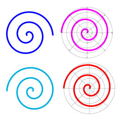 Archimedean arithmetic spiral, rotating with constant angular velocity on a polar graph.