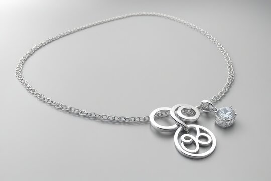 3D render of women’s jewelry on a light background
