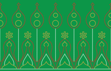 Ethnic Pattern. Ethnic India Bhandhani seamless pattern for embroidery, textile decoration and tile design.