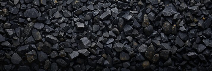 A Pile of Black Rocks. Generative AI