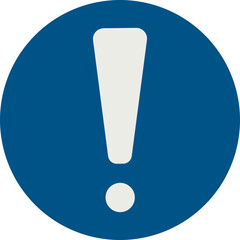 OBLIGATION SIGN PICTOGRAM, GENERAL MANDATORY ACTION SIGN ISO 7010 – M001, SVG
