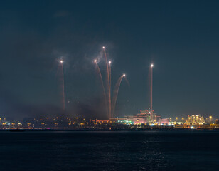 Doha Fireworks artistic show 