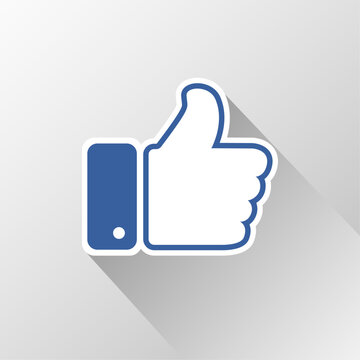 Vector thumb up and thumb down icon that shows the feeling of likes or dislikes on facebook