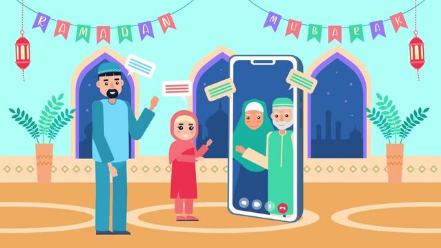Eid Al-Adha Mubarak - Celebrating with a Virtual Family Gathering via Video Call