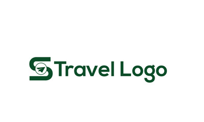 S letter success travel company logo. Airline business travel logo design with letter s. Speed travel vector logo template