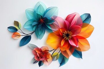 Colorful modern floral design