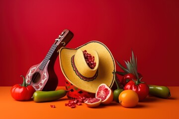 Mexican Independence. Cinco de mayo Concept. Cinco de mayo Food. Cinco de mayo Animal. Cinco de mayo Background. Cinco de mayo Theme. Generative Ai