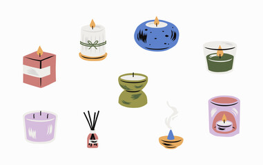 Scented Candle Vector Illustration
