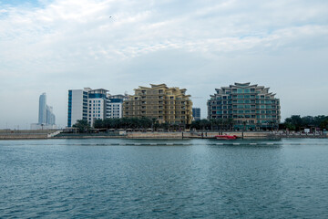 Fototapeta premium Beautiful view of Coral Building Manama Bahrain. 