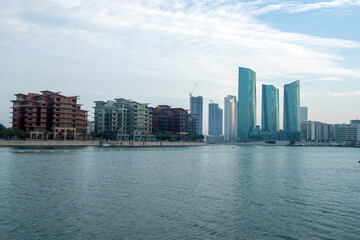 Bahrain Financial Harbor, Harbor Towers, Bahrain Skyline view sunset sunrise