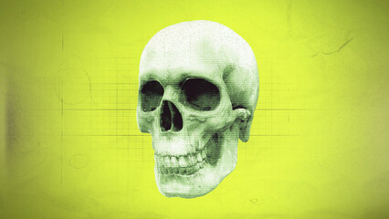 Grunge Style Skull