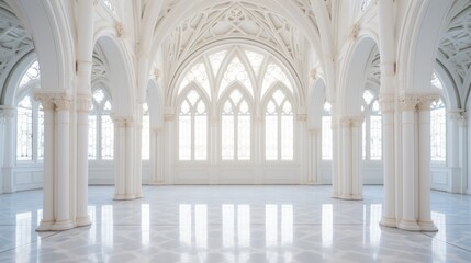 Obraz premium ornate white gothic chapel interior
