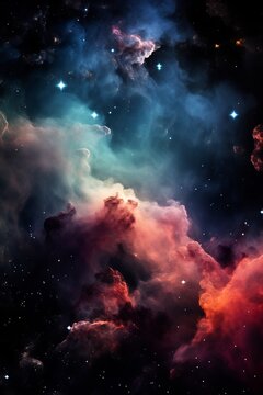 Interstellar space clouds and stars